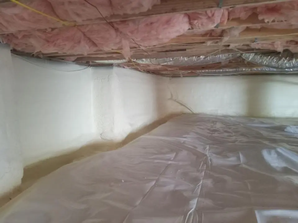 Crawl space encapsulation with closed-cell spray foam for Spray Foam Roofing in Battle Creek